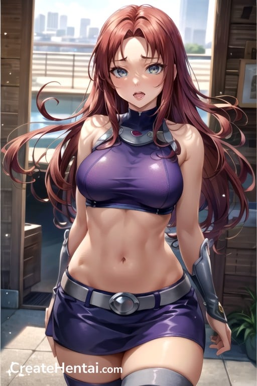 Starfire (justice League), Standing, Medium Breast Hentai AI Porn