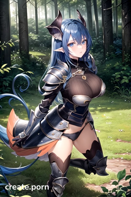 Full Body, Armor Creature Have Penis-tail_and Needle-tails, Standing Upright AI Porn