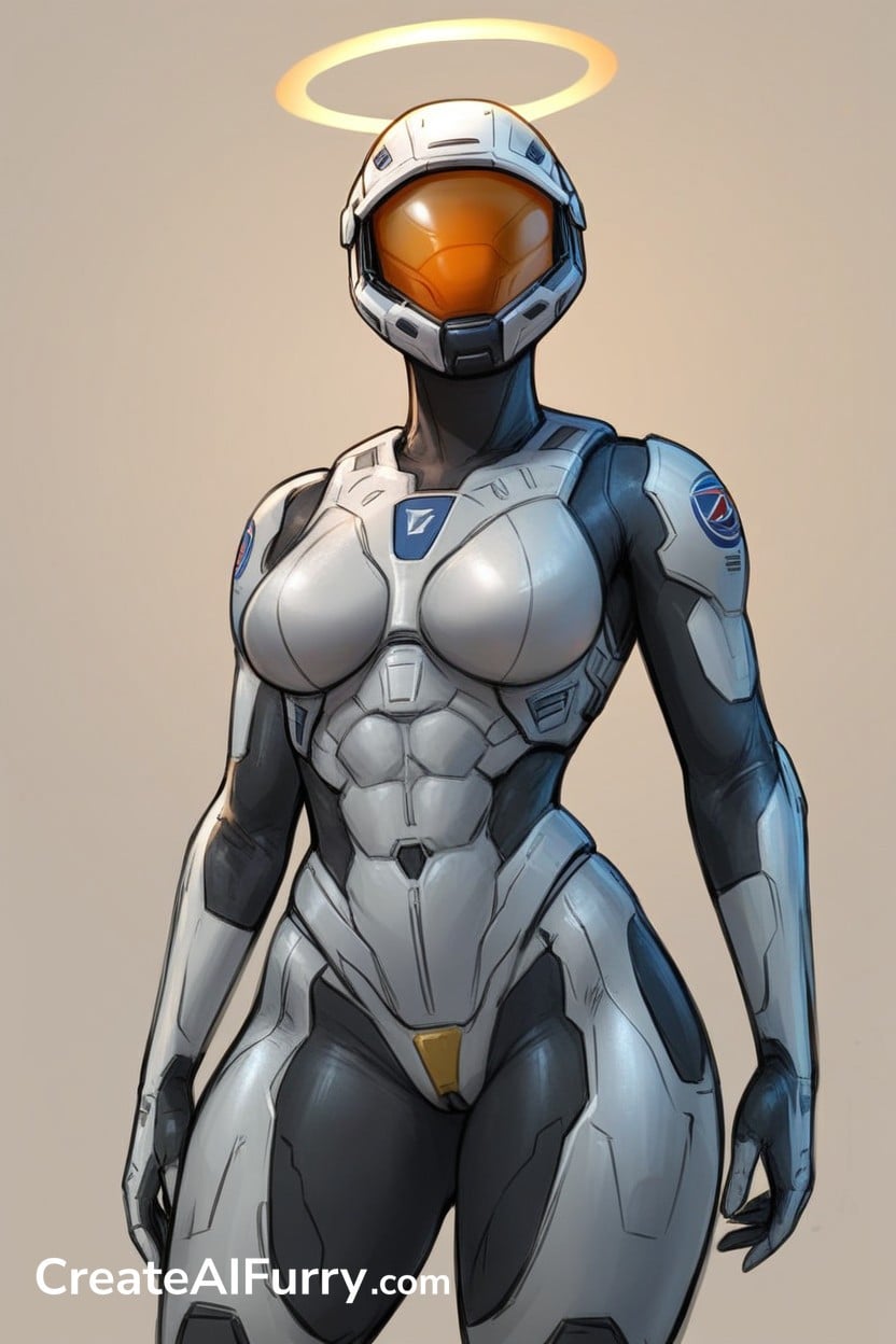 Curvaceous Figure, Master Chief, Standing Furry AI Porn