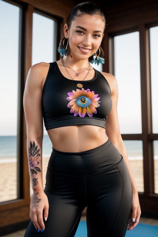 Realistic, Flower Graphics On Tshirt, Professional AI Porn