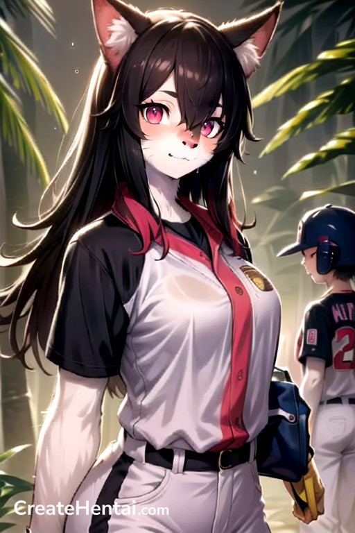 Baseball Uniform Porn - Baseball Uniform, Jungle, 2 People Furry AI Porn