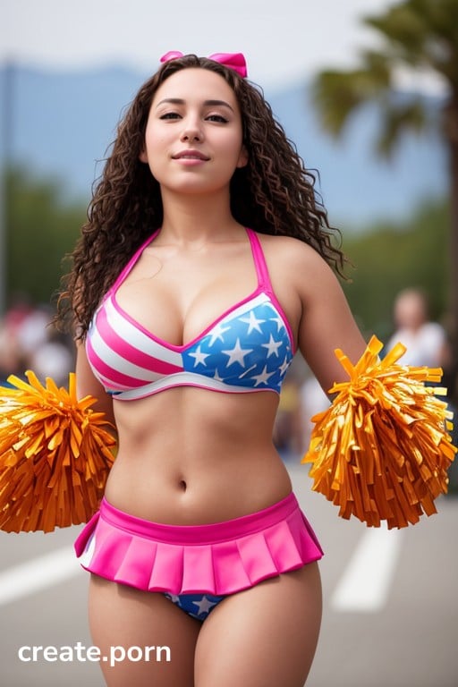 Cheerleader Pom Poms - Cheerleader, 18, Cute AI Porn