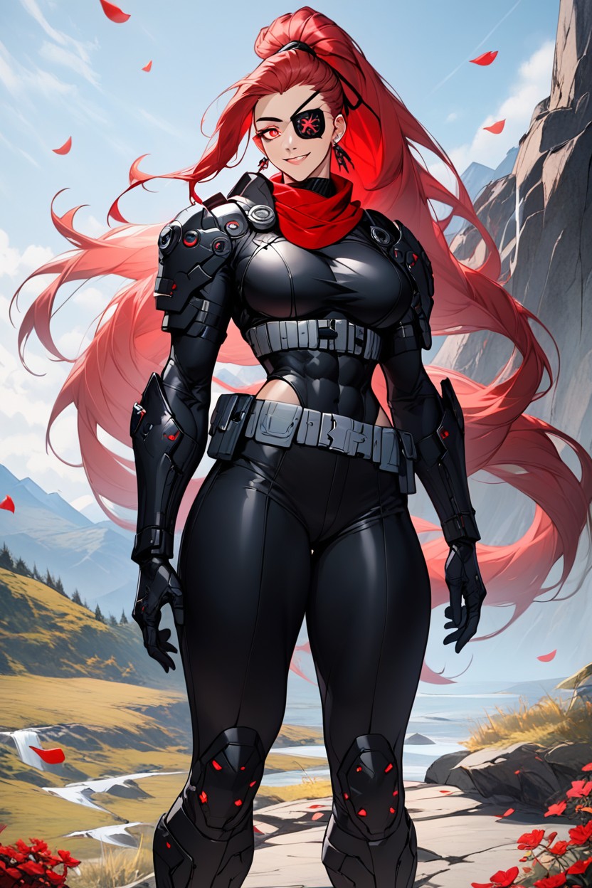 Futuristic Armored Arms, Futuristic Heavy Black Armor, Extremly Tall Hentai AI Porn