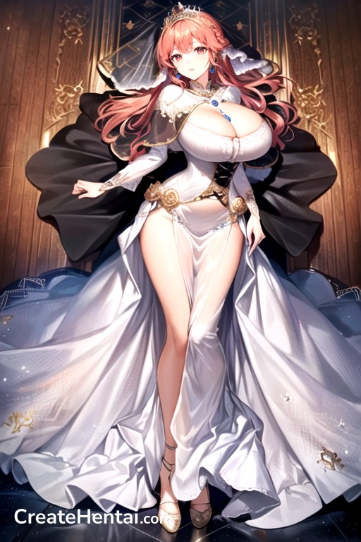 Rococo Ball Gown, Very Large Crown, Top Down Hentai AI Porn