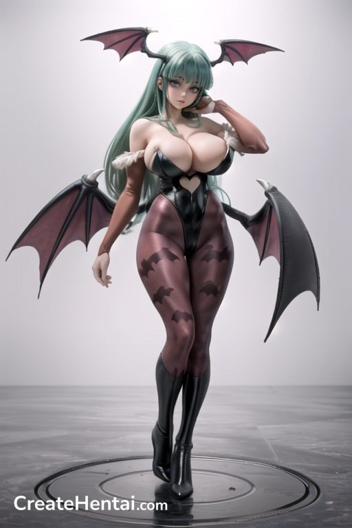 Front View, Naked, Morrigan Aensland (darkstalkers) Furry AI Porn