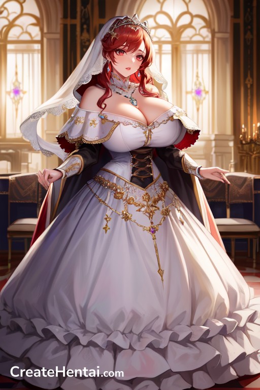 Crown-like Tiara, Necklace, Nun Hentai AI Porn