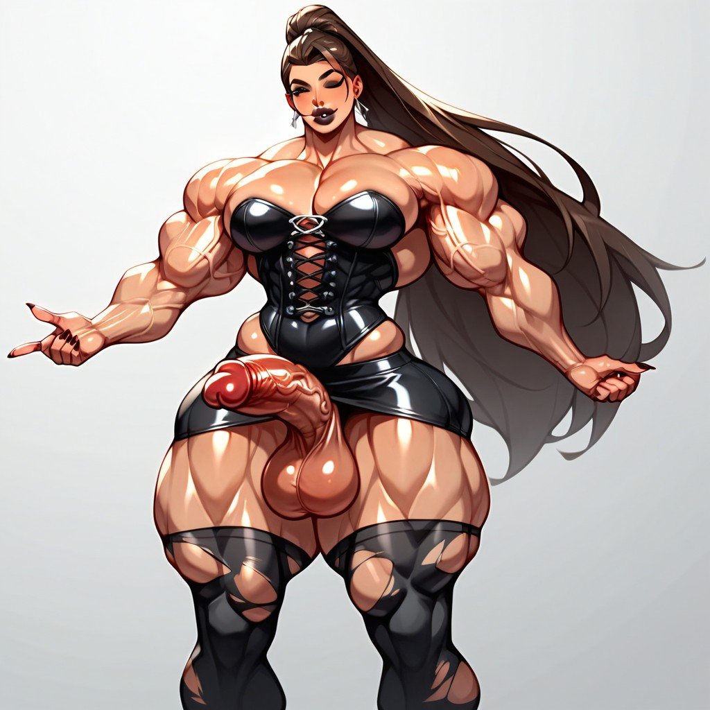 Long Length, A Big Massive Oversized Muscle Female Bodybuilder Goddess, Muscular  Shemale AI Porn