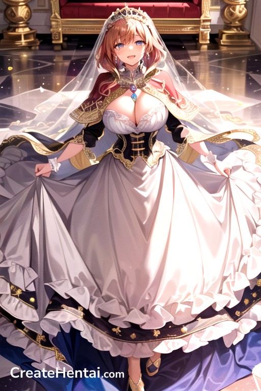 Happy Crying, Voluminous Skirt, Royal Robe Hentai AI Porn