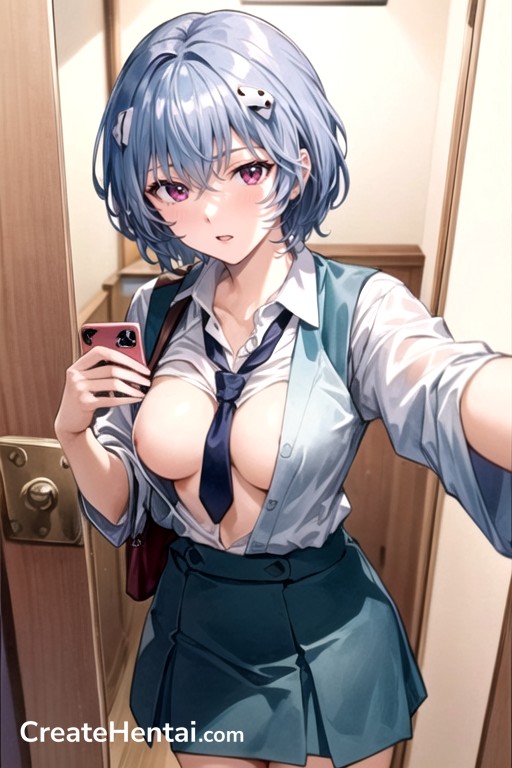 Small Breast, School Uniform, Selfie Hentai AI Porn