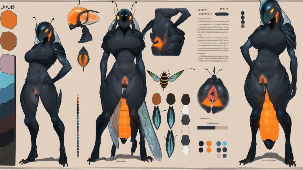 Ant Abdomen, Mantis Body, Best Quality Furry AI Porn