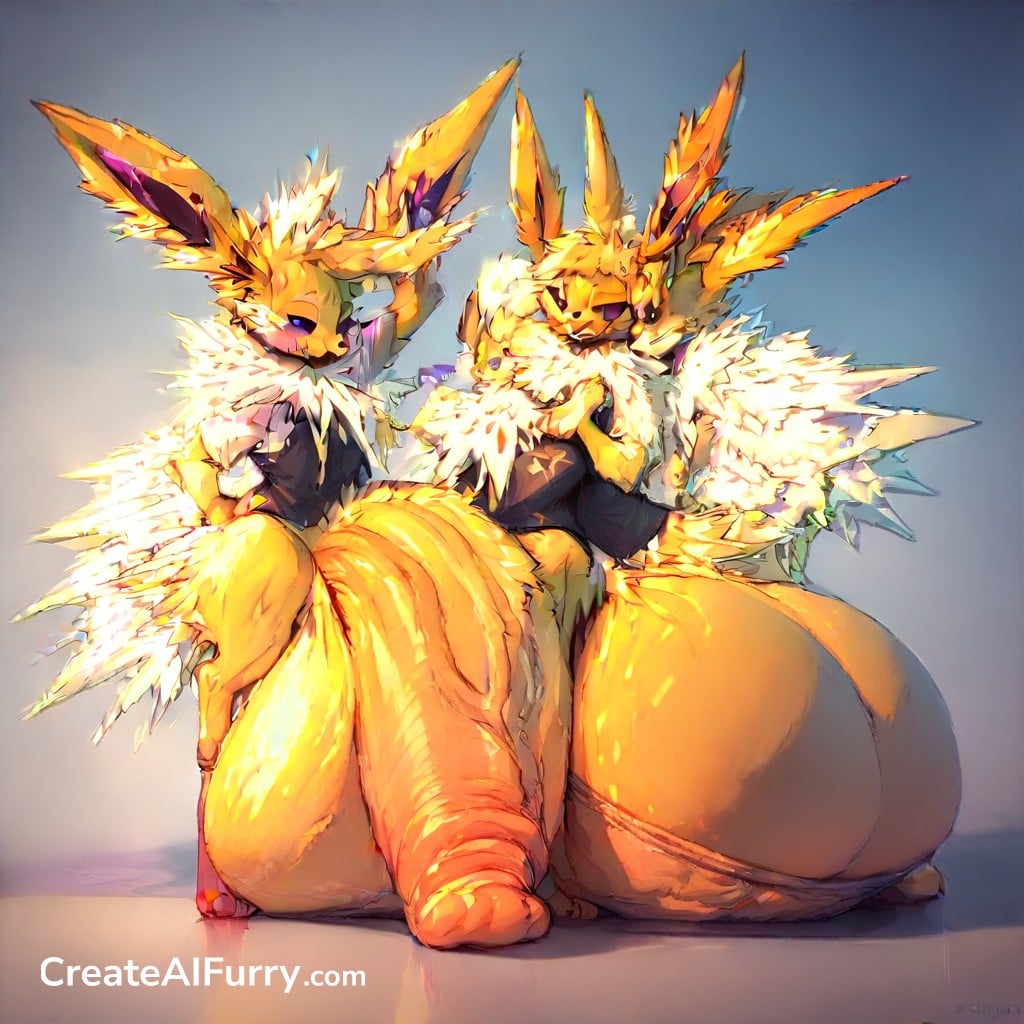 Hyper Balls, Hyper Cock, Jolteon Furry AI Porn