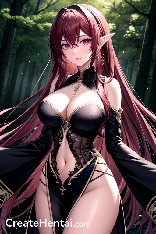 Eyeshadow, Black_hairband, Magical Atmosphere Hentai AI Porn