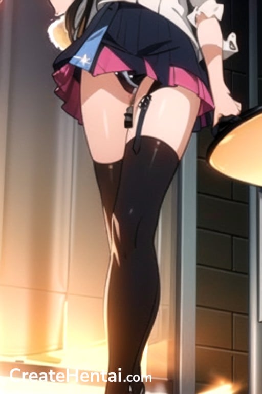 Anime Dildo - Warm Anime, Dildo Insertion , Thigh High Socks AI Porn