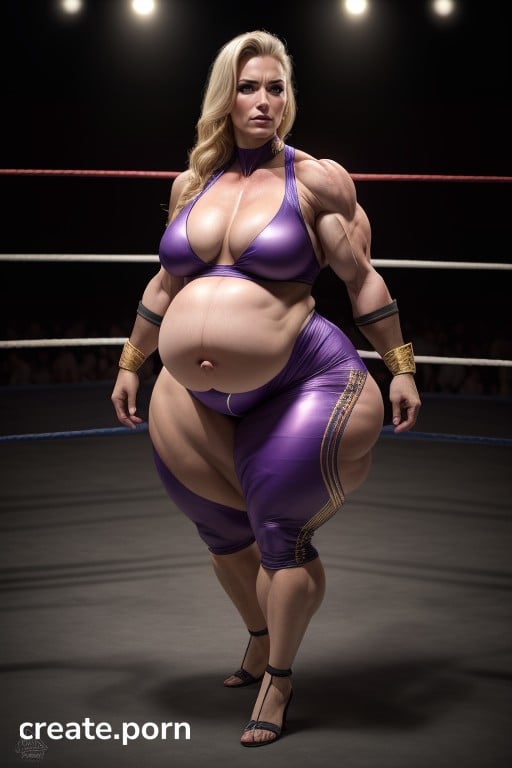 Fat Sport - Muscular, Wrestler, Milf Cellulite Pregnant Muscular Fat Ass AI Porn