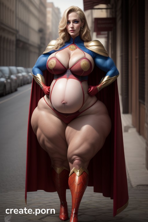 スーパーヒーロー, 50+, 巨大な胸AIポルノ