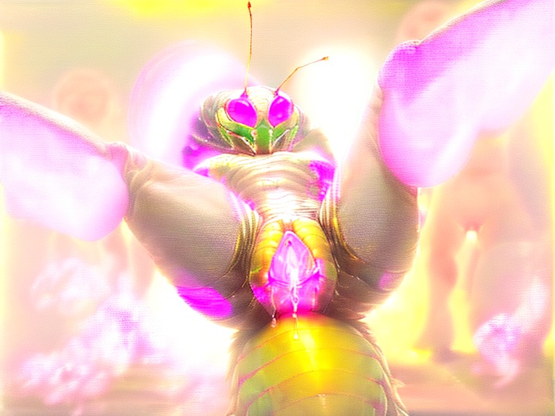 Add Detail, Alien Asshole&pink Glowing Asshole, Insectoid Head Furry AI Porn