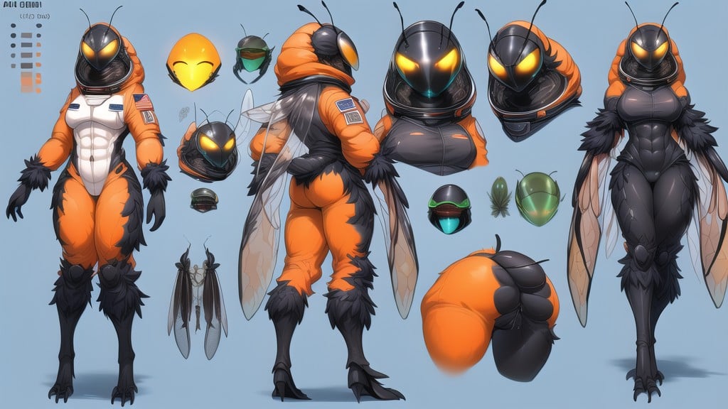 Black Body, Ref Sheet, Setting Material Furry AI Porn