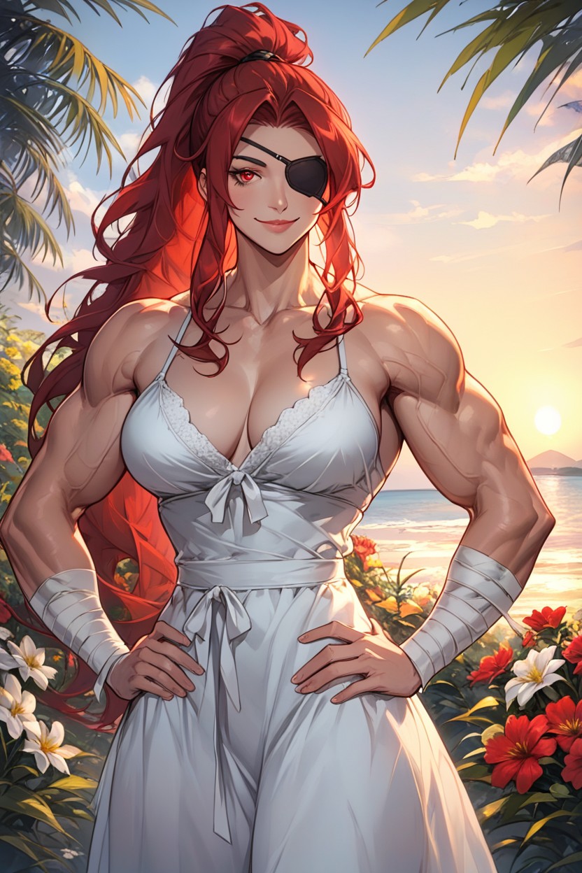 Close-up View, Smiling Lovingly, Muscular Hentai AI Porn