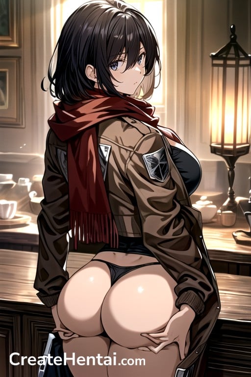 Attack On Titan Porn Ass - Large Ass, Mikasa Ackerman (attack On Titan), Warm Anime AI Porn