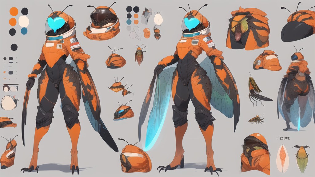 Orfice At The End Of Abdomen&large Orifice, Bodysuit, Military Helmet Furry AI Porn
