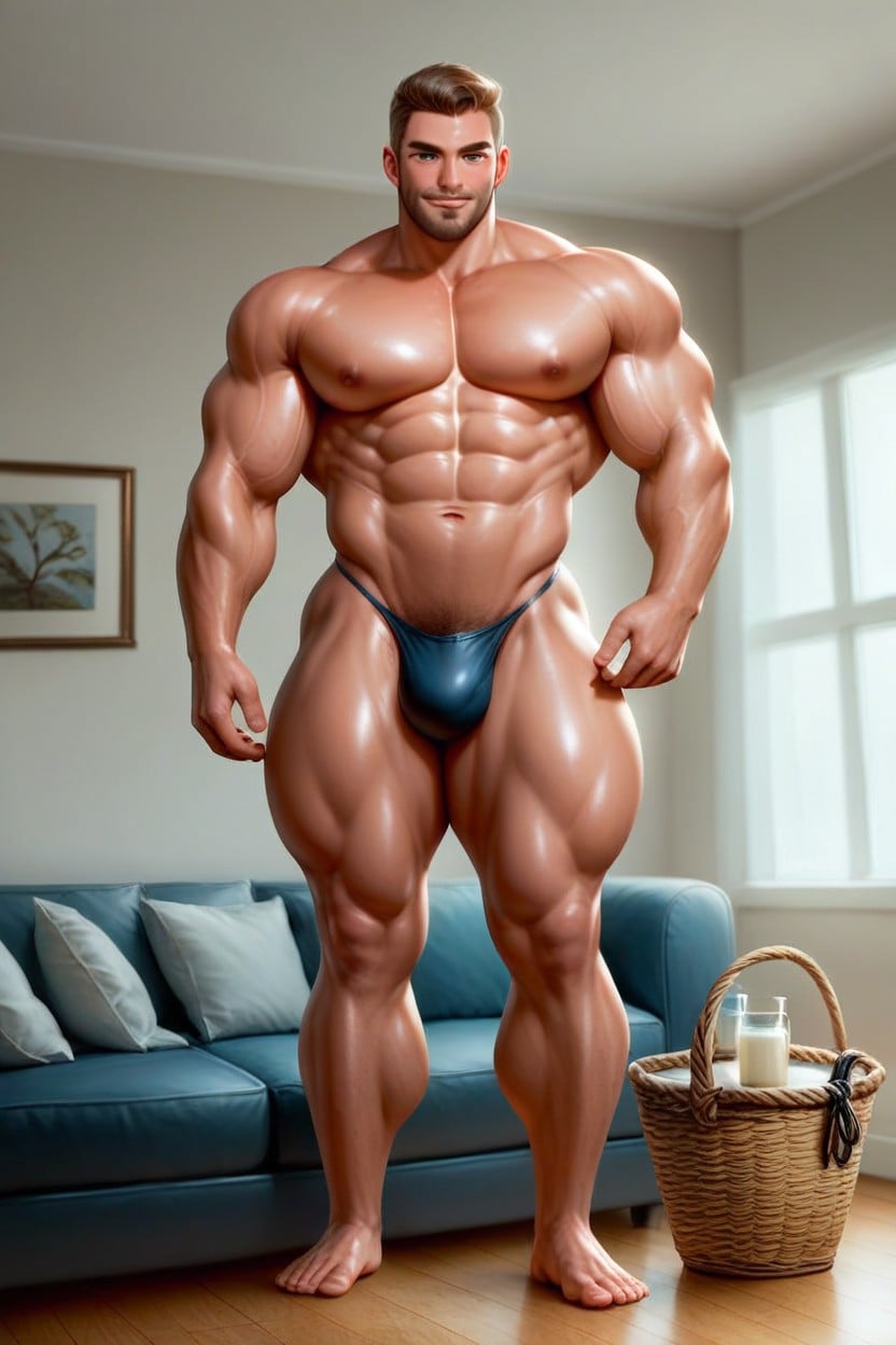 Medium Length, Standing, Front View AI Gay Porn