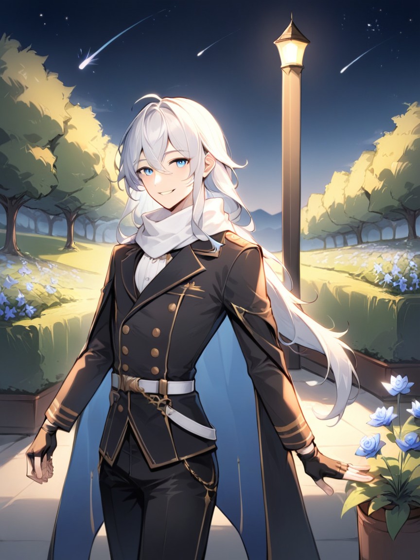 Male, Dark Clothes, Night AI Porn