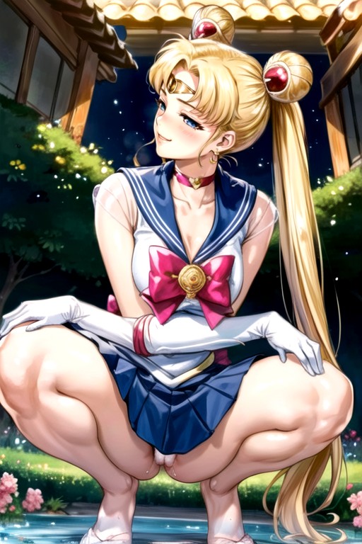 Bathrobe, Sailor Moon, Horny AI Porn