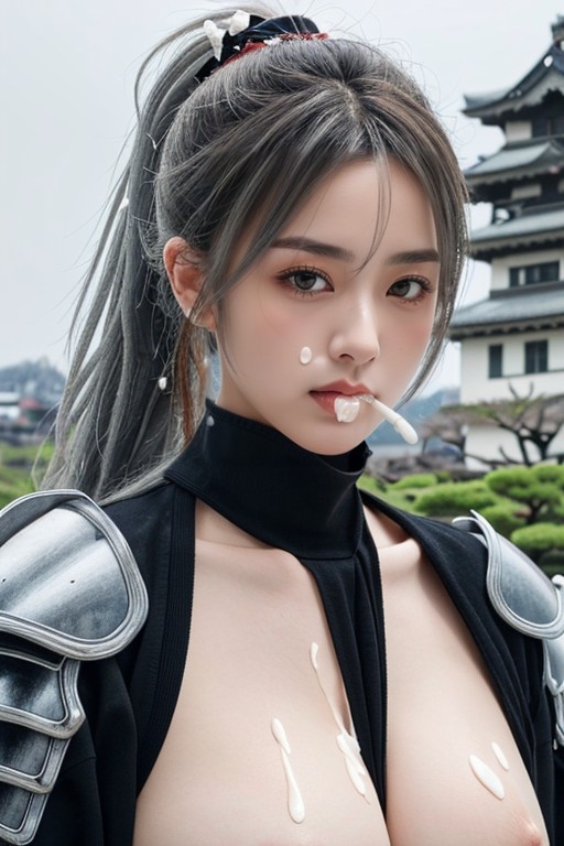 Grey Hair, Full Shot, Holding A Katana Asian AI Porn