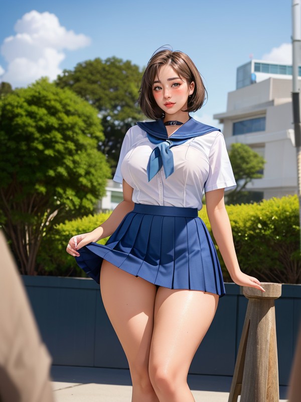 White Shirts, Freckles, Short Sleeve Asian AI Porn