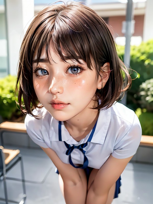 Thin Eyebrows, Rounded Ass, Japanese Idol Asian AI Porn