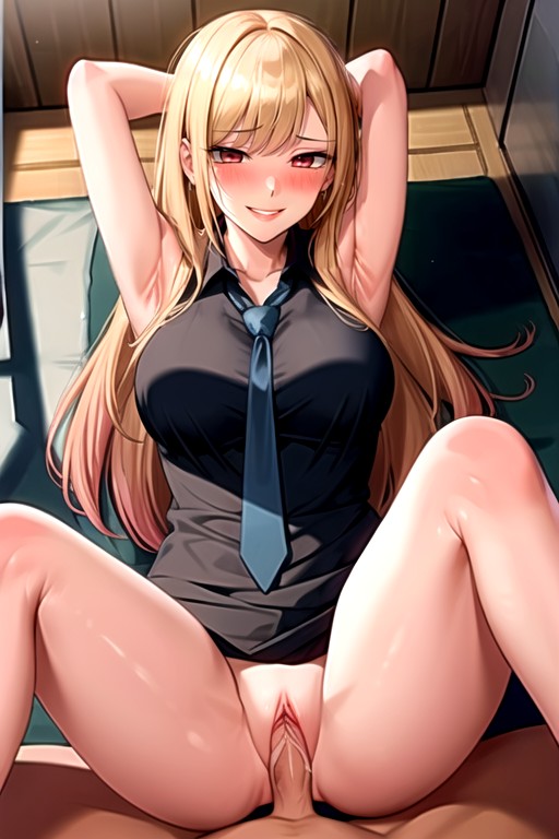 Missionary, Mischievous (smiling While Blushing), Arms Up Hentai AI Porn