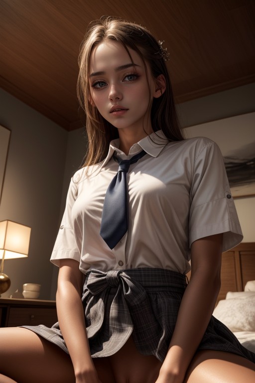 18, School Uniform, Front View AI Porn
