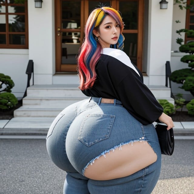 Booty, Pearshaped, Brick House Woman Asian AI Porn