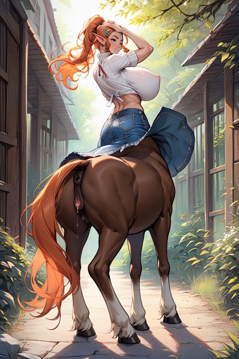 Elf Ears, Braided, Cinematic Furry AI Porn