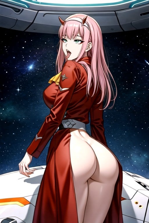 Spaceship, Zero-two (darling In The Franxx), Supporting Ass Hentai AI Porn