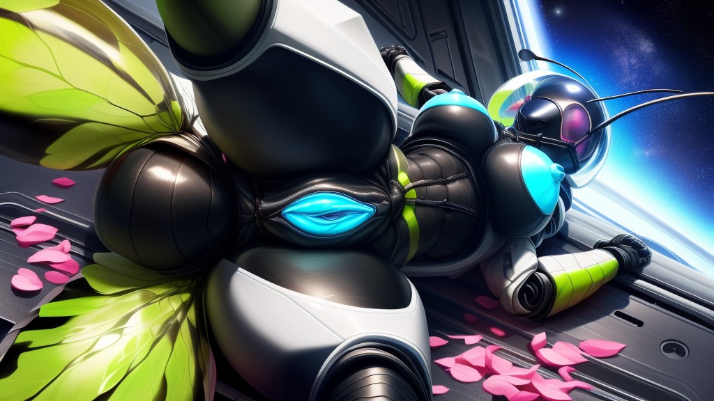 Prying Mantis Body, Robot Armor, Mantis Body Furry AI Porn