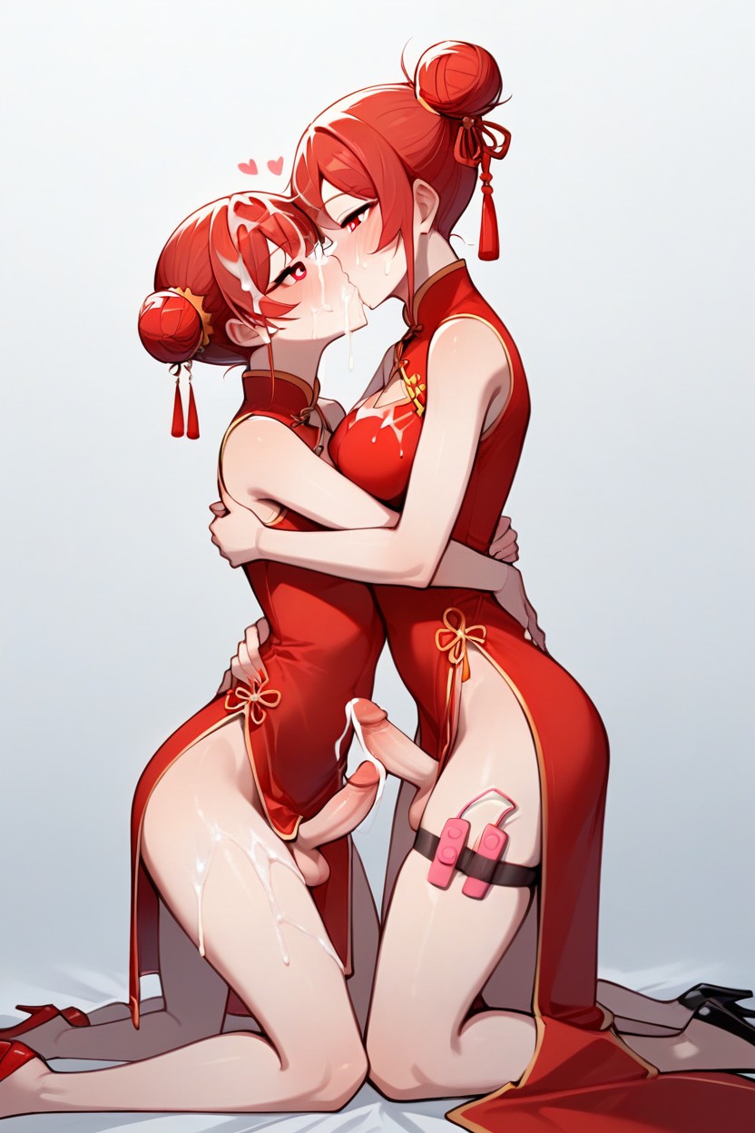 カジュアル, フィット, 中国人 ゲイAIポルノ