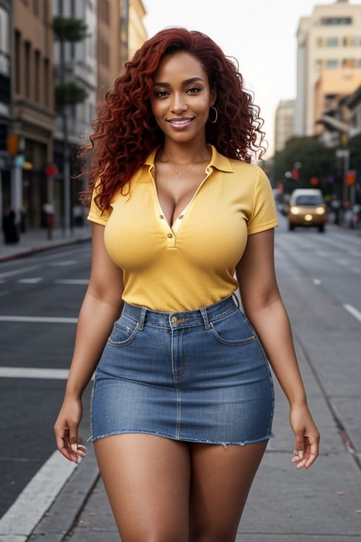 Curly Hair, Long Hair, Los Angles AI Porn