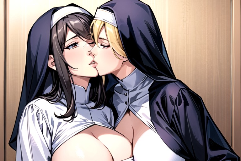 Nun, Cleavage, Rounded Breast Hentai AI Porn