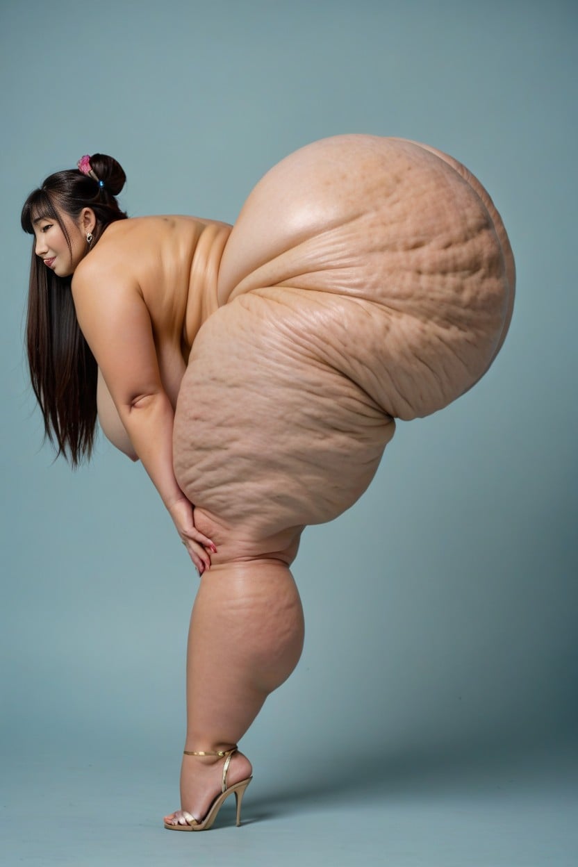 Ass Triple Width Of Shoulders, Standing, Monster Fake Butt AI Porn