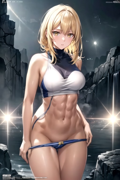 Ultra Detailed, Pulling Down Panties, Aiz Wallenstein (is It Wrong To Try To Pick Up Girls In A Dungeon?) AI Porn