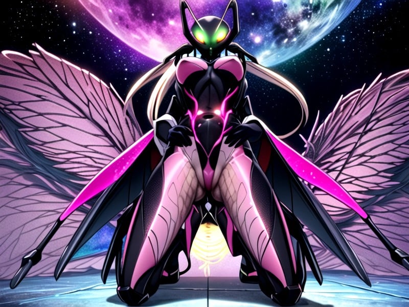 Jagged Labia Petals, Orfice At The End Of Abdomen&large Orifice, Mostly Black AI Porn