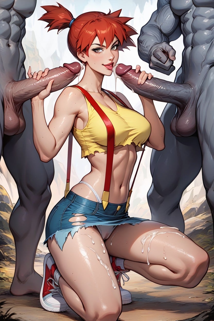 Licking Penis, Sneakers, Dusk Hentai AI Porn