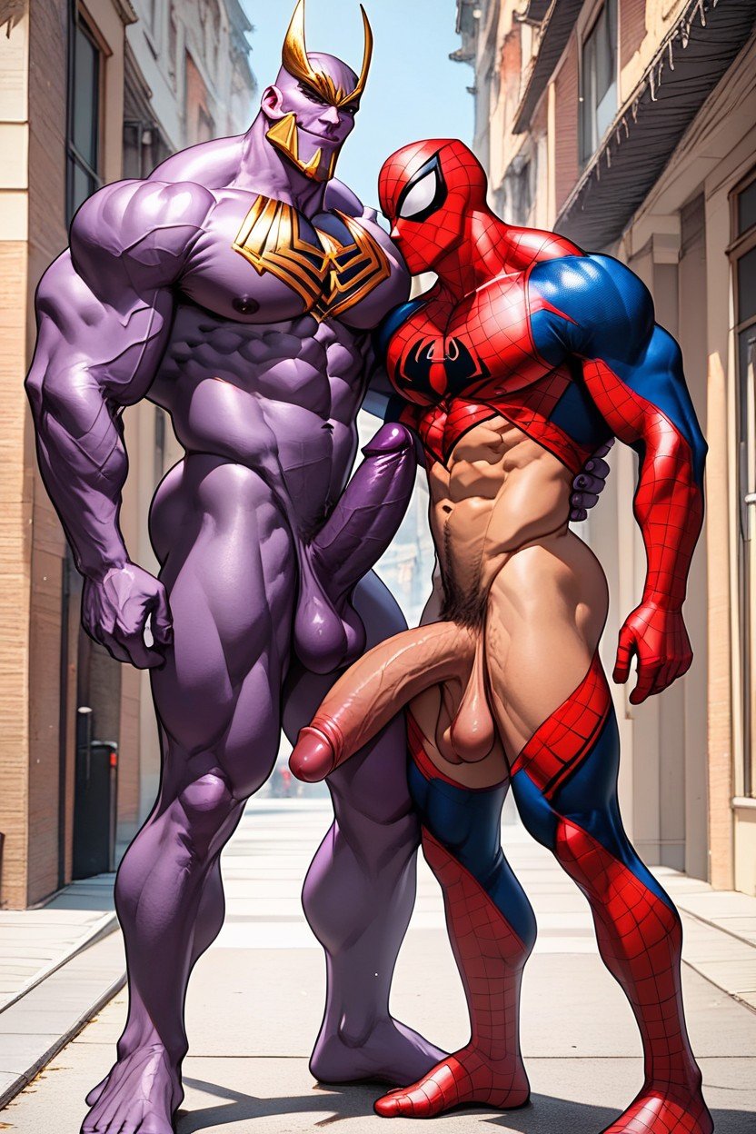 Gay Blowjob, Spiderman In Love, Thanos Hyper Cock Asian AI Porn