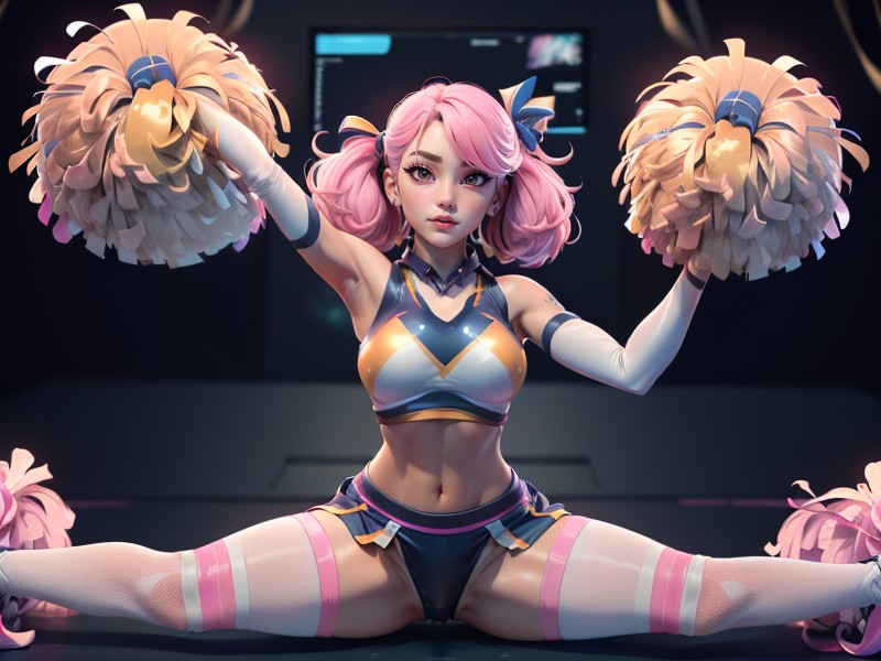 Alien Asshole&alien Jagged Pussy, Pink Glowing Pussy&pink Glowing Asshole, Limbs Inside White Stockings AI Porn