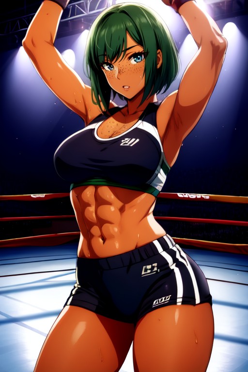 Chest, Determined, Boxing Shorts AI Porn