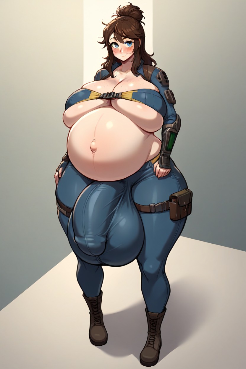 Bulge, Super Weirded Hips, Brunette Shemale AI Porn