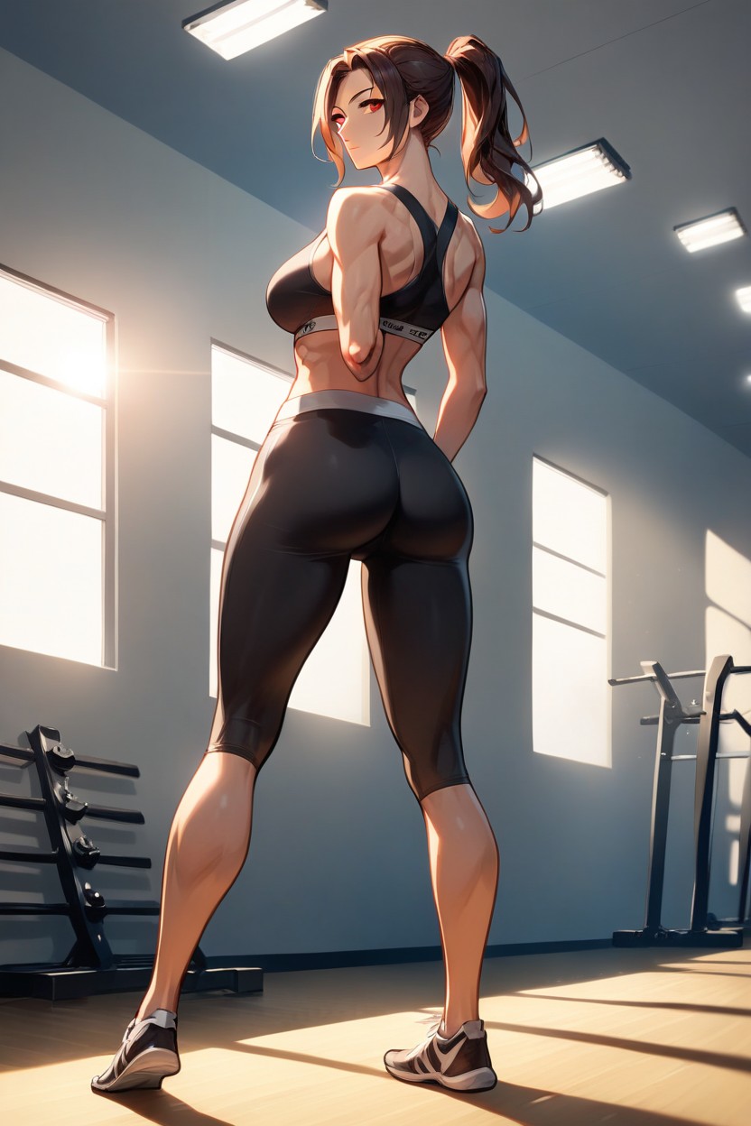 Gym, Grinning, Sporty Shorts Hentai AI Porn