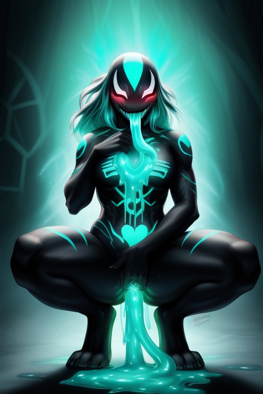 Possessed, Blue Slime, Oviposition Furry AI Porn
