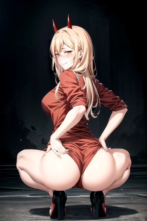 Power (chainsaw Man), Side View, Thighs Exposed Hentai AI Porn